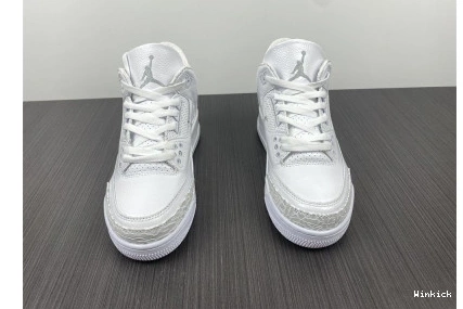 PS 429487-111 AIR WHITE' 3 RETRO 'TRIPLE JORDAN 0818